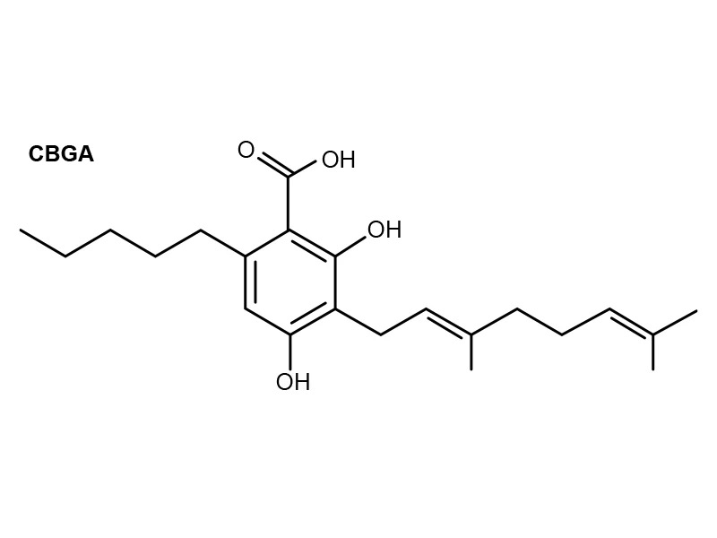 CAS 25555-57-1​​ Cannabigerolic Acid C₂₂H₃₂O₄